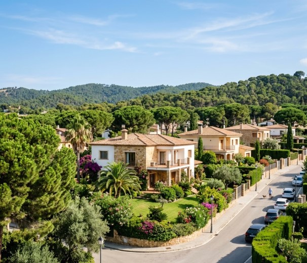 Entorno residencial con casas y naturaleza en Serraparera, Cerdanyola del Vallès